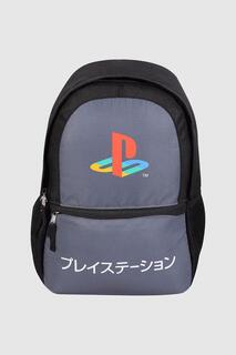 Рюкзак с контрастным логотипом Playstation, серый Sony