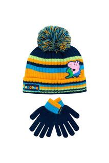 Детский комплект из шапки и перчаток со свиньей Джорджа Peppa Pig, мультиколор