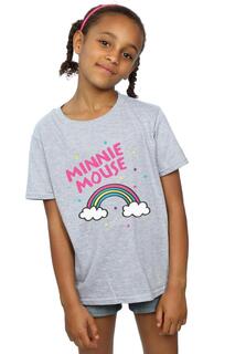 Хлопковая футболка в горошек с Минни Маус Disney, серый