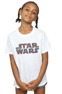 Хлопковая футболка с цветным логотипом Aztec Star Wars, белый