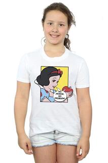 Хлопковая футболка «Белоснежка» в стиле поп-арт Disney Princess, белый