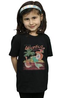 Хлопковая футболка «Русалочка» с приветом из Атлантики Disney, черный