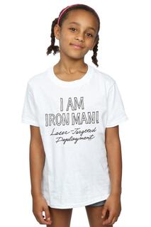 Хлопковая футболка «Я — Железный человек» Marvel, белый