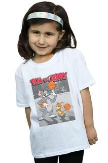 Хлопковая футболка Basketball Buddies Tom &amp; Jerry, белый