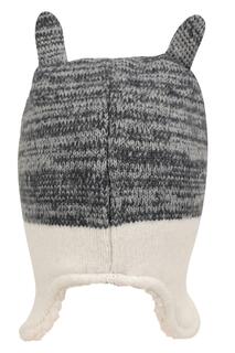 Шляпа с изображением волка и пушистая флисовая шапка Mountain Warehouse, белый