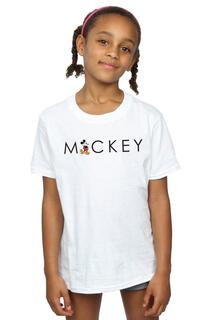 Хлопковая футболка с надписью Minnie Mouse Kick Letter Disney, белый