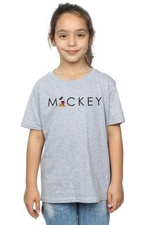 Хлопковая футболка с надписью Minnie Mouse Kick Letter Disney, серый
