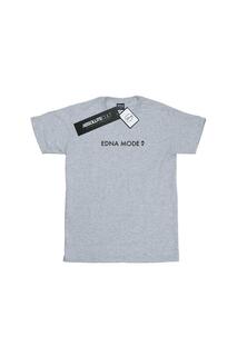 Хлопковая футболка The Incredibles Edna Mode Disney, серый