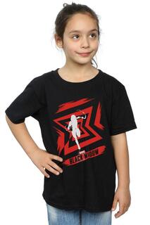 Хлопковая футболка с надписью «Черная вдова» для бега Marvel, черный