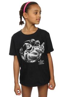 Однотонная хлопковая футболка «Кошмар перед Рождеством» Oogie Boogie Disney, черный