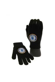 Вязаные перчатки Chelsea FC, черный