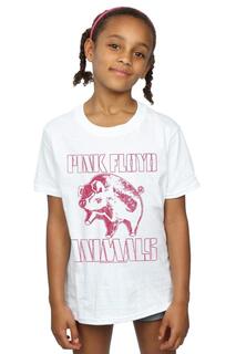 Хлопковая футболка с изображением животных Algie Pink Floyd, белый