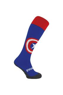 Спортивные длинные носки для хоккея, регби и футбола «Капитан Америка» Hingly, синий
