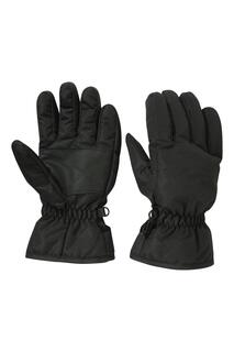Лыжные перчатки с эластичными манжетами и снежно-защитными перчатками Mountain Warehouse, черный
