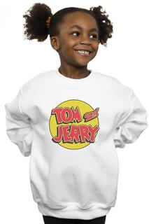 Толстовка с круглым логотипом Tom &amp; Jerry, белый