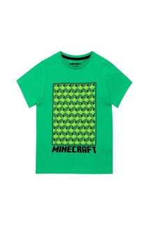 Футболка с рисунком Creeper Minecraft, зеленый