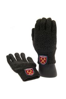 Роскошные перчатки для сенсорного экрана West Ham United FC, серый