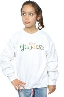Толстовка с цветным логотипом Disney Princess, белый