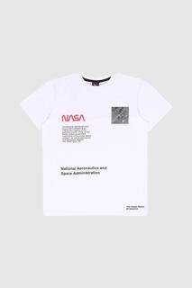 Инфографическая футболка NASA, белый