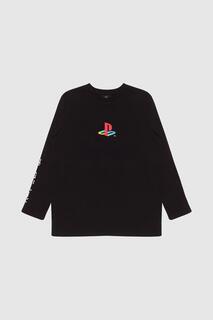Классическая футболка с логотипом PS1 Gaming Playstation, черный Sony