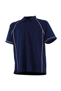 Спортивная рубашка-поло с кантом Performance Finden &amp; Hales, темно-синий