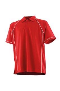 Спортивная рубашка-поло с кантом Performance Finden &amp; Hales, красный