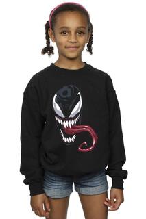 Толстовка с лицом Venom Marvel, черный