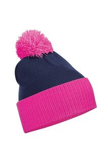 Двухцветная зимняя шапка-бини Snowstar Duo Beechfield, темно-синий Beechfield®