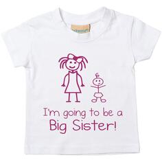Белая футболка «Я собираюсь стать старшей сестрой» 60 SECOND MAKEOVER, белый