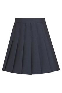 Плиссированная школьная юбка David Luke, темно-синий