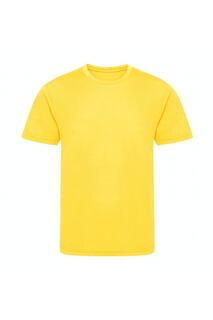 Крутая футболка из переработанных материалов AWDis, желтый
