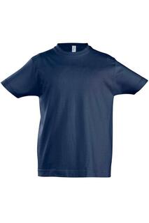 Хлопковая футболка Imperial с короткими рукавами SOL&apos;S, темно-синий Sol's