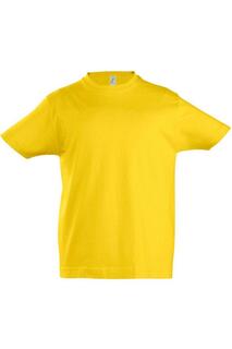 Хлопковая футболка Imperial с короткими рукавами SOL&apos;S, золото Sol's