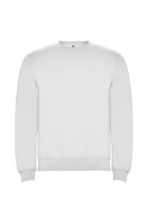 Однотонный яркий хлопковый свитшот-джемпер-свитер ROLY, белый