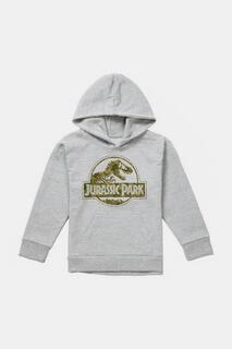Пуловер с капюшоном для мальчиков Dino Camo Jurassic Park, серый