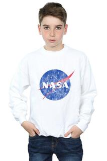 Классический потертый свитшот с логотипом Insignia NASA, белый
