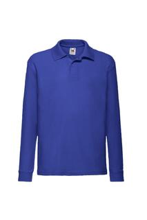 Рубашки-поло/рубашки-поло из пике с длинными рукавами 65/35 (2 шт. в упаковке) Fruit of the Loom, синий