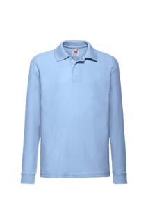 Рубашки-поло/рубашки-поло из пике с длинными рукавами 65/35 (2 шт. в упаковке) Fruit of the Loom, синий