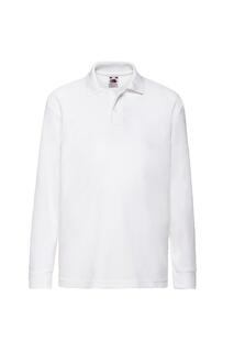 Рубашки-поло/рубашки-поло из пике с длинными рукавами 65/35 (2 шт. в упаковке) Fruit of the Loom, белый