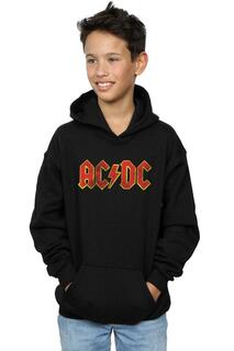 Толстовка с потертым логотипом AC/DC, черный