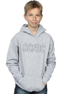 Черный худи с логотипом AC/DC, серый