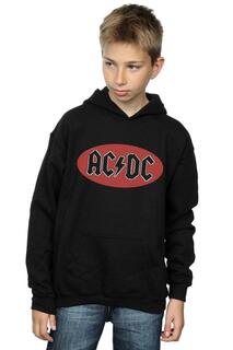 Толстовка с красным круглым логотипом AC/DC, черный
