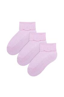 3 пары мягких носков премиум-качества из бамбука для малышей Steven, розовый