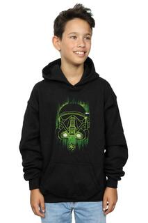 Зеленая толстовка со шлемом Rogue One Death Trooper Star Wars, черный