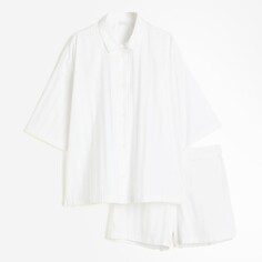 Пижама H&amp;M Home Cotton Sateen, белый