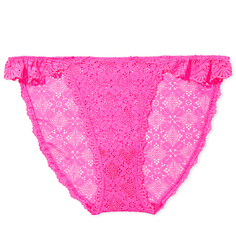 Трусы Victoria&apos;s Secret The Lacie Lace String Bikini, ярко-розовый