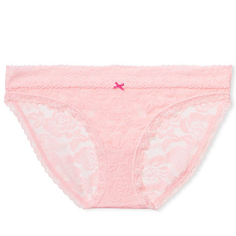 Трусы Victoria&apos;s Secret The Lacie Lace Bikini Rose Lace, светло-розовый