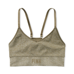 Топ спортивный Victoria&apos;s Secret Pink Seamless Racerback, оливковый