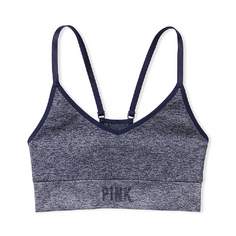 Топ спортивный Victoria&apos;s Secret Pink Seamless Racerback, темно-синий