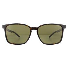 Квадратные зеленые солнцезащитные очки Havana HUGO, коричневый